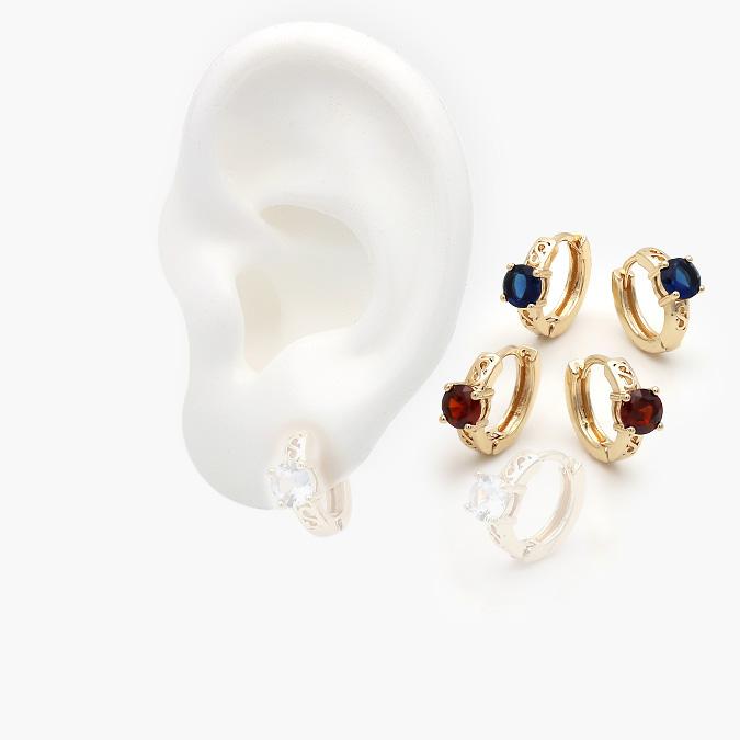 marcate239 Huggies Chapa de Oro Zirconia 0147 - Image 1