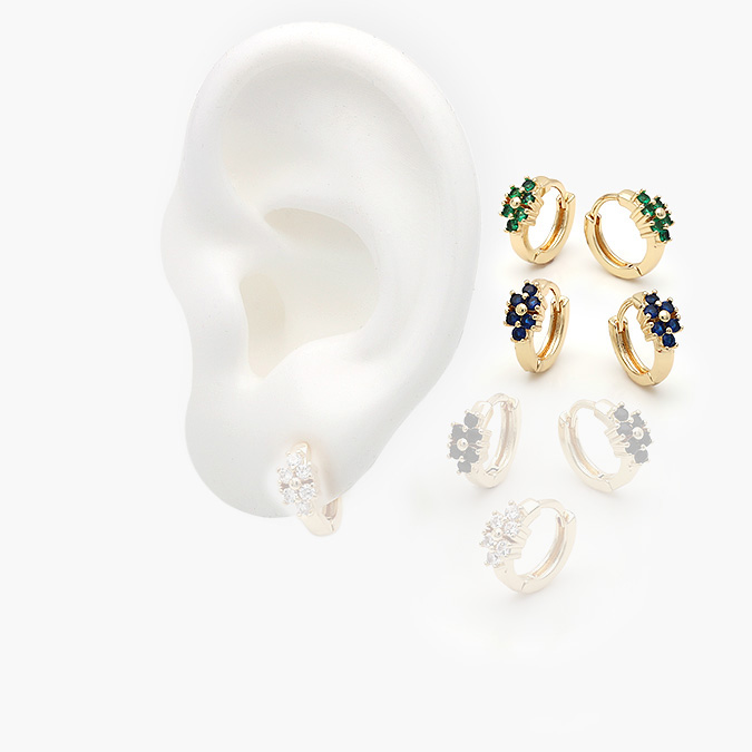 marcate240 Huggies Chapa de Oro Zirconia 0148 - Image 1