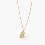 Collar Chapa de Oro Placa Ojo Turco 267