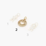 Mini Dije Chapa de Oro Niños Zirconia