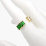 Anillo Chapa de Oro 0692 Zirconia Ajustable