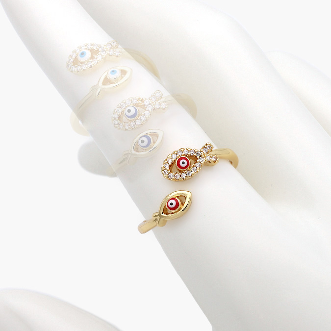 CTB-0700-1 Anillo Chapa de Oro 0700 Ojo Turco Ajustable - Image 1