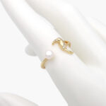 Anillo Chapa de Oro 0725 Perla Tucan Ajustable