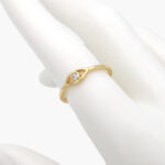 Anillo Chapa de Oro 0746 Ojo Turco Ajustable