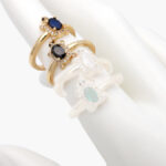 Anillo Chapa de Oro 0717 Tortuga Zirconia Ajustable