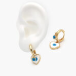 Hoops Chapa de Oro Corazón Esmalte 0542