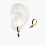 Hoops Chapa de Oro Cruz Zirconias 0551