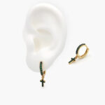 Hoops Chapa de Oro Cruz Zirconias 0552