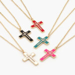 Collar Chapa de Oro Cruz 0165