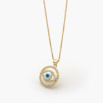 Collar Chapa de Oro Ojo Turco 0335