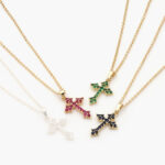 Collar Chapa de Oro Cruz 0161