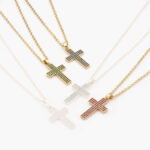 Collar Chapa de Oro Cruz 0166