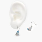 Aretes Plata .925 Rodizados Mariposa Esmalte 0051