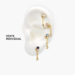 Piercing Acero Inoxidable Luna Zirconias 0019