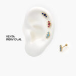 Piercing Acero Inoxidable Zirconia 0027