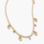 Collar Chapa de Oro Mano de Fatima 248