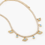 Collar Chapa de Oro Ojos Turcos 0363