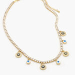 Collar Chapa de Oro Ojos Turcos 0364