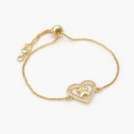 Pulso Chapa de Oro Corazón Huella 0620