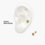 Piercing Acero Inoxidable Estrella Zirconias 0006