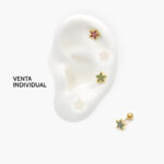 Piercing Acero Inoxidable Estrella Zirconias 0006