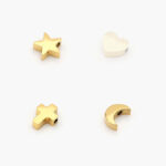 Dijes Acero Inoxidable Figuras Oro