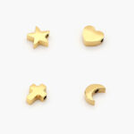 Dijes Acero Inoxidable Figuras Oro