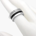 Anillo Acero Inoxidable Barril Zirconias 0310