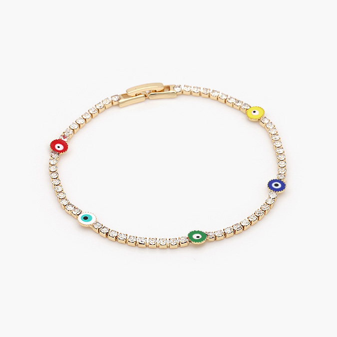 CTP-0440-O Pulso Tenis Chapa de Oro Ojo Turco 0440 - Image 1