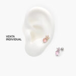 Piercing Acero Inoxidable Flor Zirconia 0073