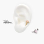 Piercing Acero Inoxidable Corazón 0129