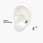 Piercing Acero Inoxidable Zirconia Verde 0149