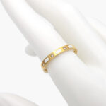 Anillo Acero Inoxidable Esmalte Zirconia 0313