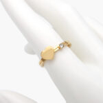 Anillo Acero Inoxidable Corazón Zirconia 0318