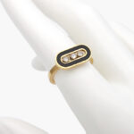 Anillo Acero Inoxidable 0332 Esmalte Zirconias MEDIDA #9