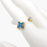 Anillo Acero Inoxidable 0336 Flor Esmalte MEDIDA #9