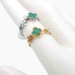 Anillo Acero Inoxidable Flores Esmalte 0342