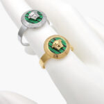 Anillo Acero Inoxidable Medusa Esmalte 0359 MEDIDA #9