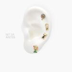 Broqueles 4 pzs Chapa de Oro Valiente 0107