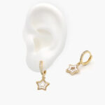 Hoops Chapa de Oro Estrella Madre Perla 0604