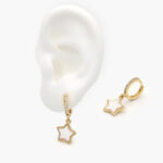 Hoops Chapa de Oro Estrella Madre Perla 0605