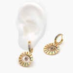 Hoops Chapa de Oro Ojo Turco Zirconias 0609