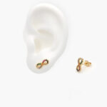 Broqueles Chapa de Oro Infinito 0335