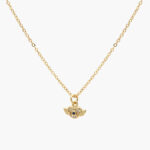 Collar Chapa de Oro Corazón Turco Alas 0389