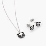 Juego Plata .925 Rodio Panda 0009