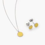 Juego Plata .925 Rodio Carita Feliz 0013