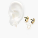 Huggies Chapa de Oro Cruz Zirconias 0614-0615