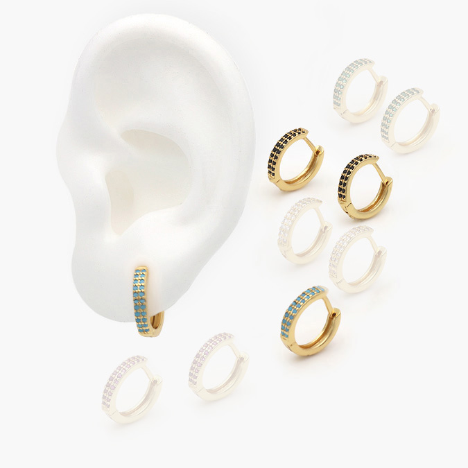 marcate342 Huggies Chapa de Oro Zirconias 0620 - Image 1