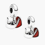 Colgante Plata .925 Rodizado Mickey Corazón Esmalte 0205