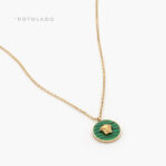 Collar Acero Inoxidable Medusa Esmalte Rotulado 0295